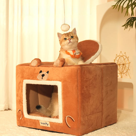 Casa Cama Térmica para Mascotas - Cueva Acogedora Lavable - Image 5