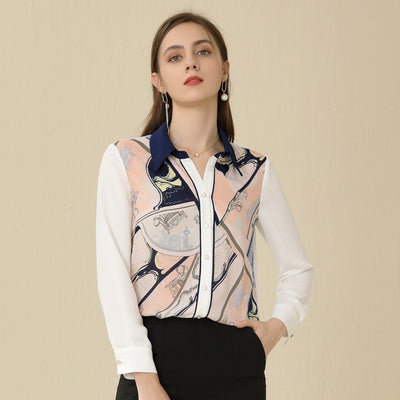 Camisa Cardigan con Estampado de Solapas - Image 5