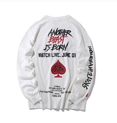 Camiseta de Manga Larga con Estampado de Letras Urbanas - Estilo Hip Hop Europeo - Image 6