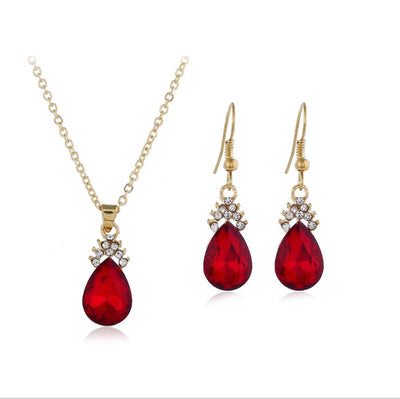 Conjunto de Collar y Aretes de Cristal Diamante para Mujer - Image 13