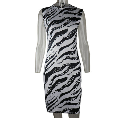 Vestido Sin Mangas con Estampado de Cebra - Image 4