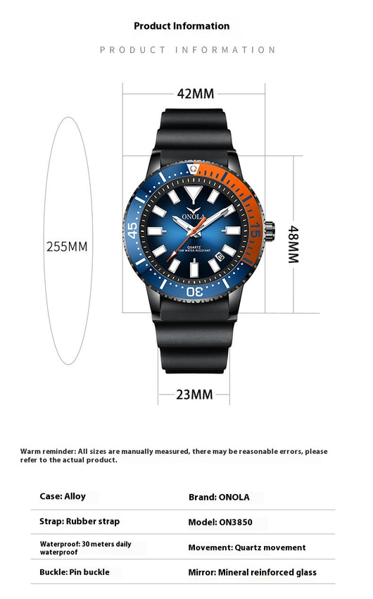 Reloj de Hombre Casual Profesional Resistente al Agua con Movimiento de Cuarzo - Image 14