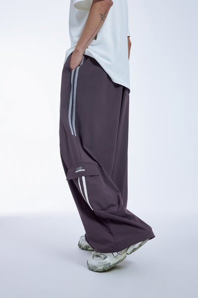 Pantalones Anchos con Rayas Laterales y Parches de Contraste - Estilo Retro Casual - Image 20