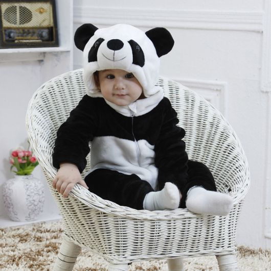 Pijamas de gateo con diseño de animales para bebés primavera-otoño - Image 7