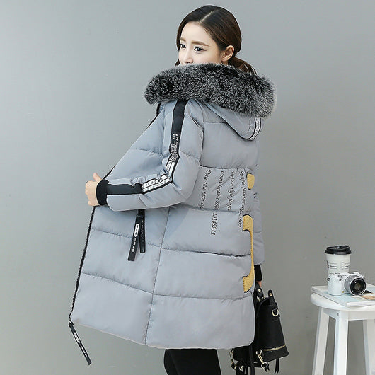 Abrigo Acolchado Largo Mujer Estilo Coreano Algodón Premium Ajustado - Image 11