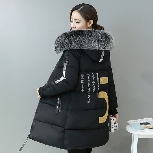 Abrigo Acolchado Largo Mujer Estilo Coreano Algodón Premium Ajustado - Image 10