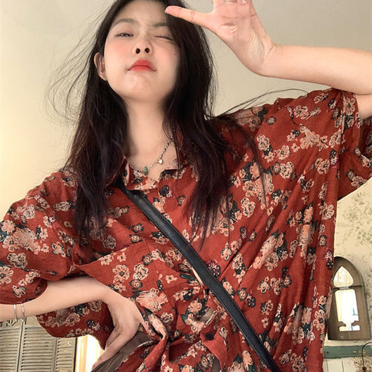 Camisa Floral Holgada Unisex - Comodidad y Estilo - Image 6