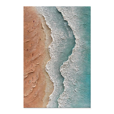 Cuadro de Playa Texturizado 3D - Pintura al Óleo Artesanal Paisaje Vacacional - Image 4