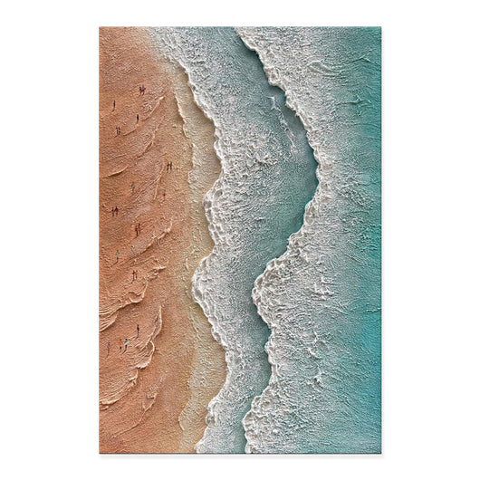 Cuadro de Playa Texturizado 3D - Pintura al Óleo Artesanal Paisaje Vacacional - Image 4