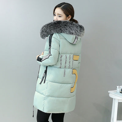 Abrigo Acolchado Largo Mujer Estilo Coreano Algodón Premium Ajustado - Image 6