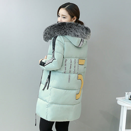 Abrigo Acolchado Largo Mujer Estilo Coreano Algodón Premium Ajustado - Image 6