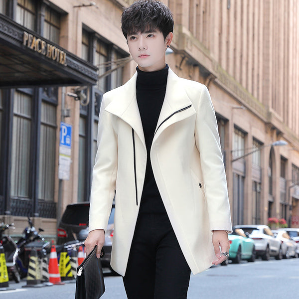 Abrigo de Lana Slim Fit Antiedad para Hombre
