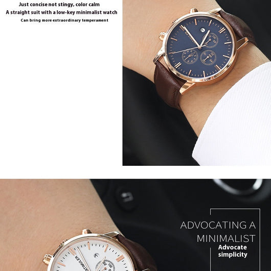 Reloj Empresarial Multifunción Estilo Coreano para Hombre - Image 22