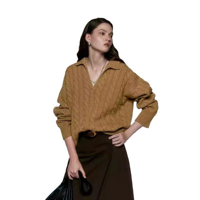 Suéter Polo de Lana Pura Estilo Old Money Relajado - Image 5