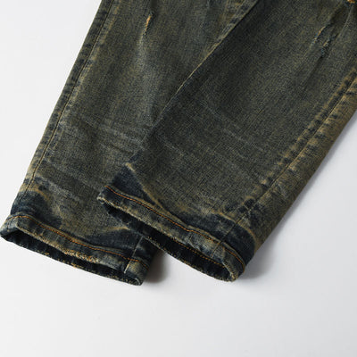 Pantalones Vaqueros Rotos Azul Oscuro para Hombre - Image 3