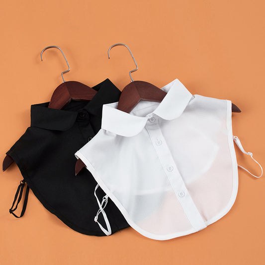 Cuello Falso Retro de Algodón con Encaje Desmontable para Mujer - Image 2