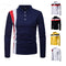 Camisa Casual de Manga Larga con Costuras Tricolor para Hombre