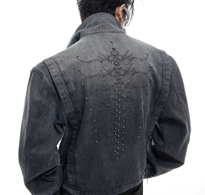 Chaqueta Denim Vintage Lavado Pesado con Remaches Reforzados - Image 15