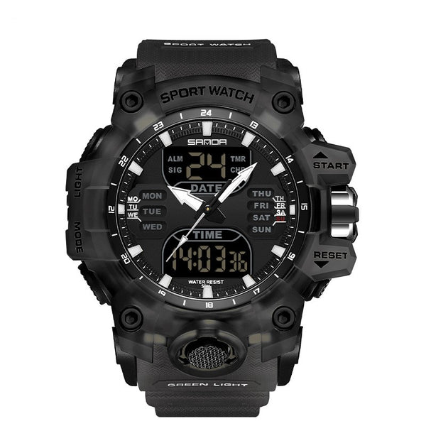 Reloj Despertador Multifuncional con Luz Verde y Sensor Fotoeléctrico - Resistente al Agua y Golpes - Image 6