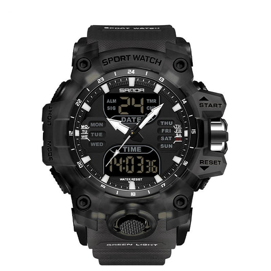 Reloj Despertador Multifuncional con Luz Verde y Sensor Fotoeléctrico - Resistente al Agua y Golpes - Image 6