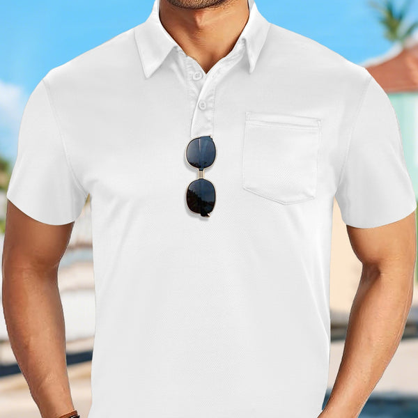 Camisa Casual Deportiva Transpirable con Cuello Solapa