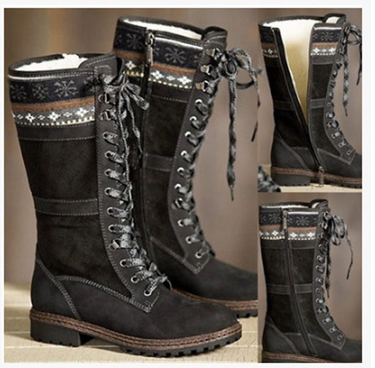 Botas Cálidas de Algodón para Tallas Grandes - Otoño e Invierno - Image 11