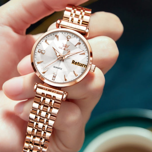 Reloj de Cuarzo para Mujer Diseño Geométrico Rombo - Image 6