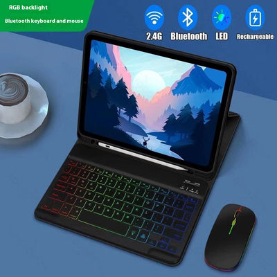 Funda iPad con Teclado Bluetooth Luminoso en Cuero Premium - Image 12