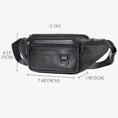 Bolsa Pecho Cuero Multifuncional para Hombre con Correa Cruzada - Image 3