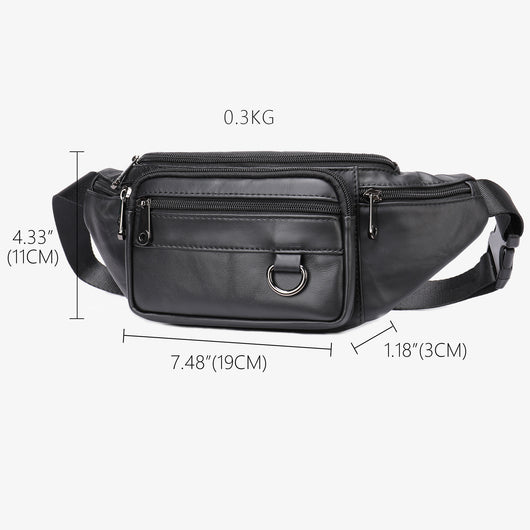 Bolsa Pecho Cuero Multifuncional para Hombre con Correa Cruzada - Image 3
