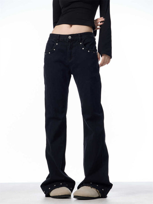 Pantalones Skinny Retro Talle Alto Elásticos con Bota Acampanada para Mujer - Image 6