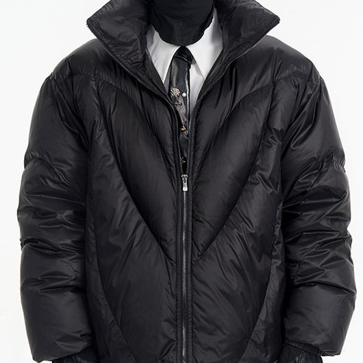 Abrigo de Invierno Grueso con Cuello de Pie Negro - Image 12
