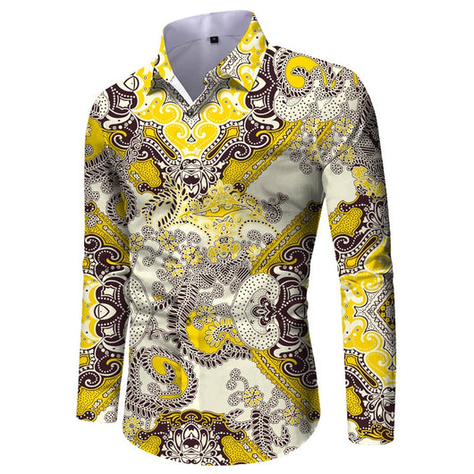 Camisa Casual Slim Fit Estampada para Hombre - Image 8