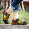 Zapatos de Cuero para Mujer con Costuras de Color y Diseño Primaveral