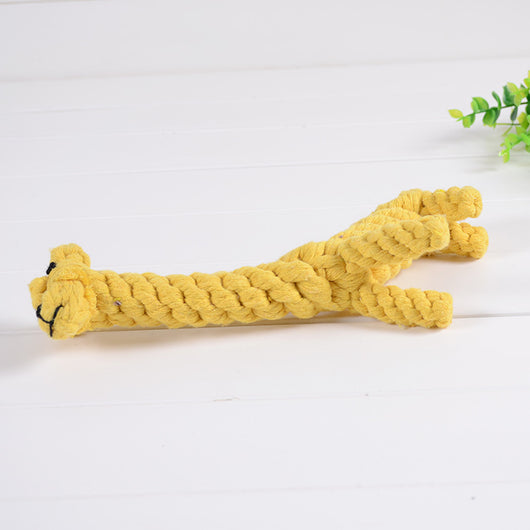 Juguete de Cuerda de Algodón para Perros Pequeños - Jirafa Mordedor - Image 4