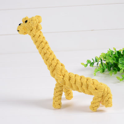 Juguete de Cuerda de Algodón para Perros Pequeños - Jirafa Mordedor - Image 3