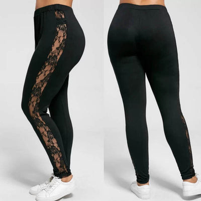 Leggins Tallas Grandes con Encaje Calado Sexy - Image 10