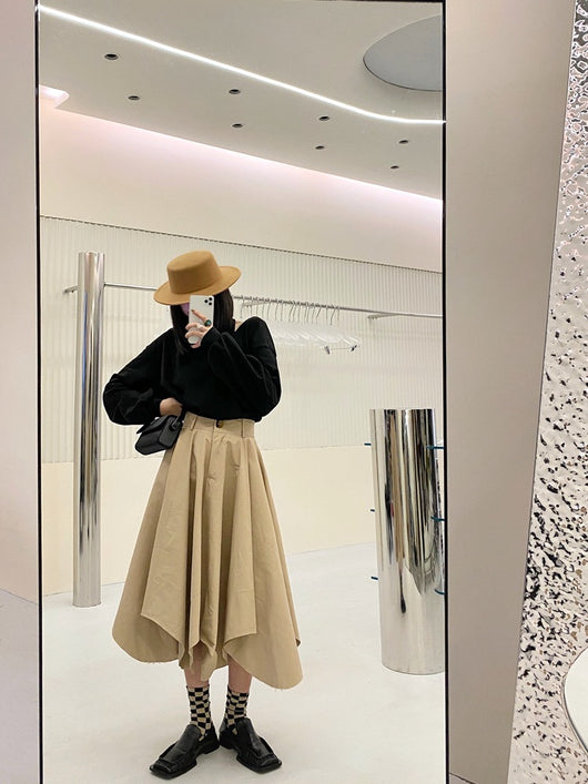 Falda Slim de Cintura Alta con Diseño Irregular - Image 8