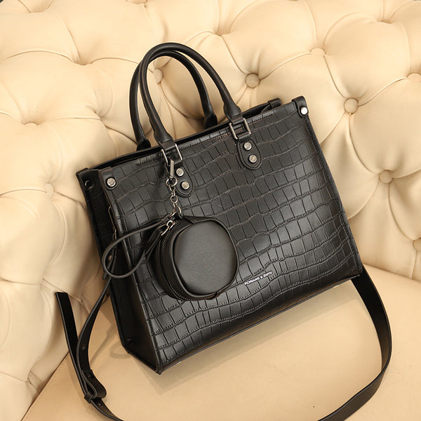 Bolso de Hombro con Patrón de Piedra