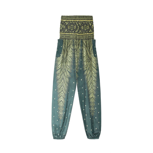 Pantalones Yoga Sueltos Estampado Floral Pierna Ancha Largos - Image 9