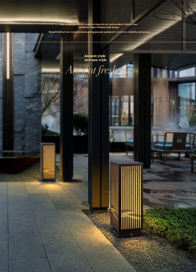 Lámpara de Piso Impermeable para Jardín Estilo Asiático - Image 9