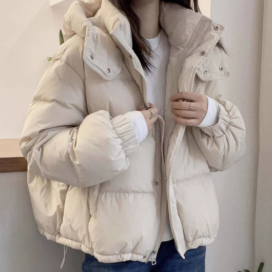 Chaqueta Cálida Casual para Mujer Talla Grande con Abertura Lateral - Image 8