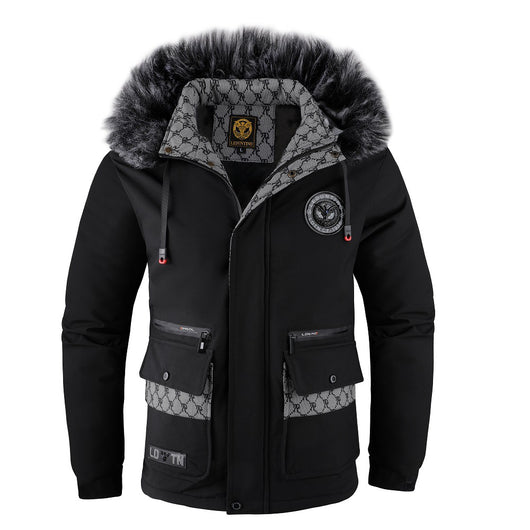 Chaqueta de Invierno para Hombre con Cuello de Pelo - Image 8