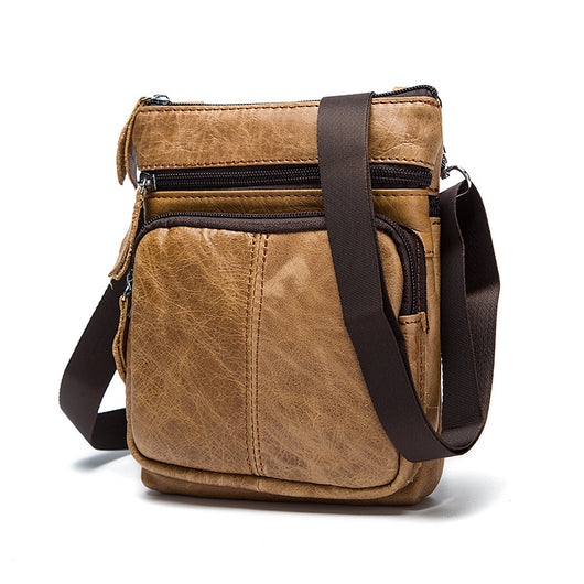 Bolso de Cuero Vintage con Cierre de Hombro para Hombre - Image 7