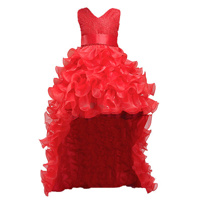 Vestido de Princesa para Niña - Dama de Honor con Cola Elegante - Image 2