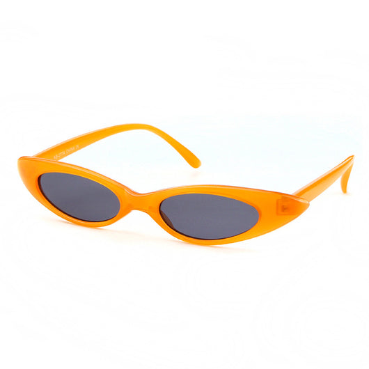 Clear frame cat eye sunglasses with bright yellow lenses, suitable for fashion wear and sun protection. - Image 5