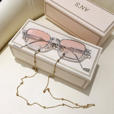 Gafas de Sol Semimontadura con Cadena - Diseño Cóncavo Trendy - Image 24
