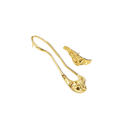 Aretes Largos de Plata Esterlina con Textura para Mujer - Image 10