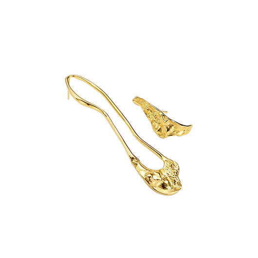 Aretes Largos de Plata Esterlina con Textura para Mujer - Image 10