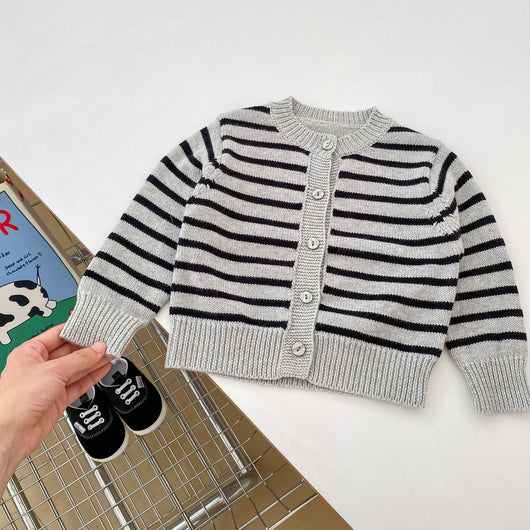 Conjunto Cardigan Tejido a Rayas - Dos Piezas - Image 7